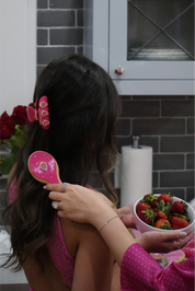 Pink Berry Clip & Mini Brush Set