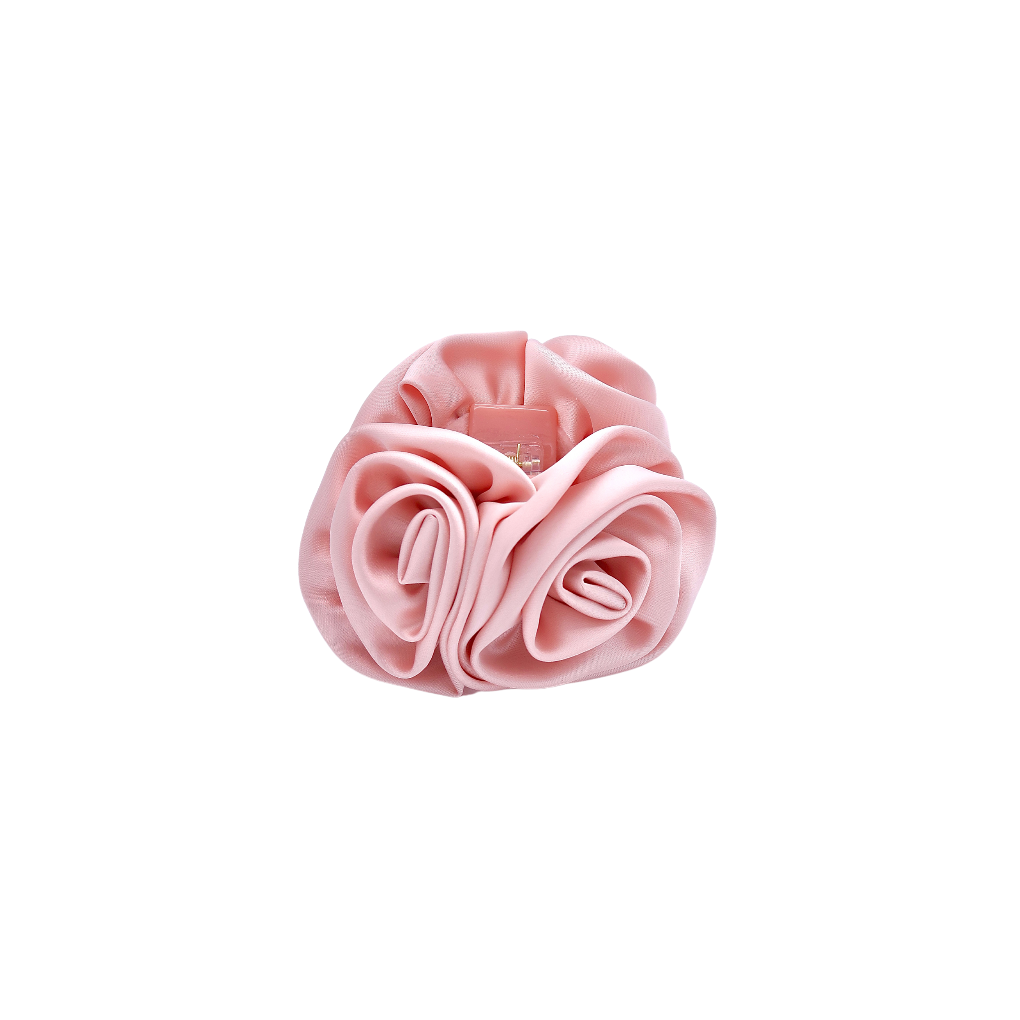 Rosette Clip in Powder Pink