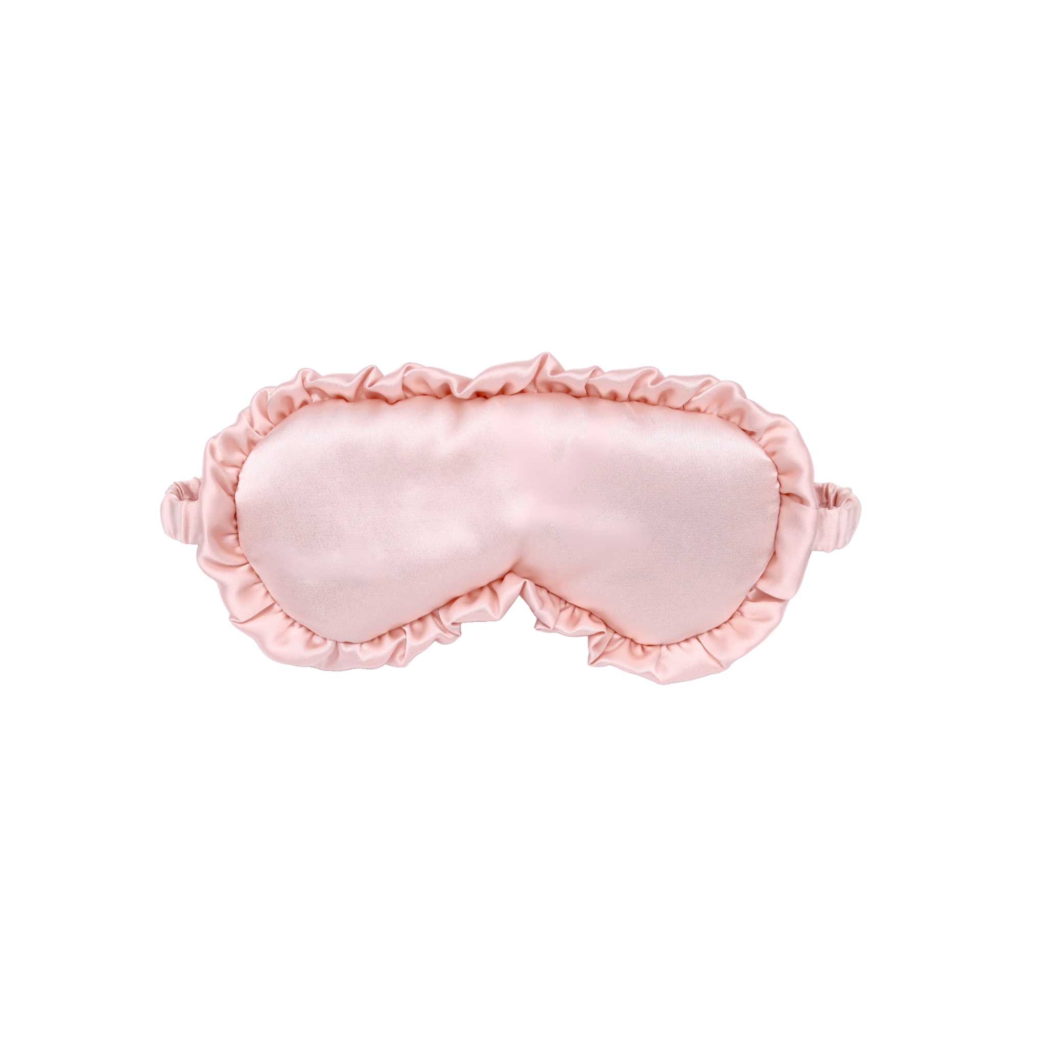 Sweet Dreams Ruffle Eye Mask in Champagne Pink