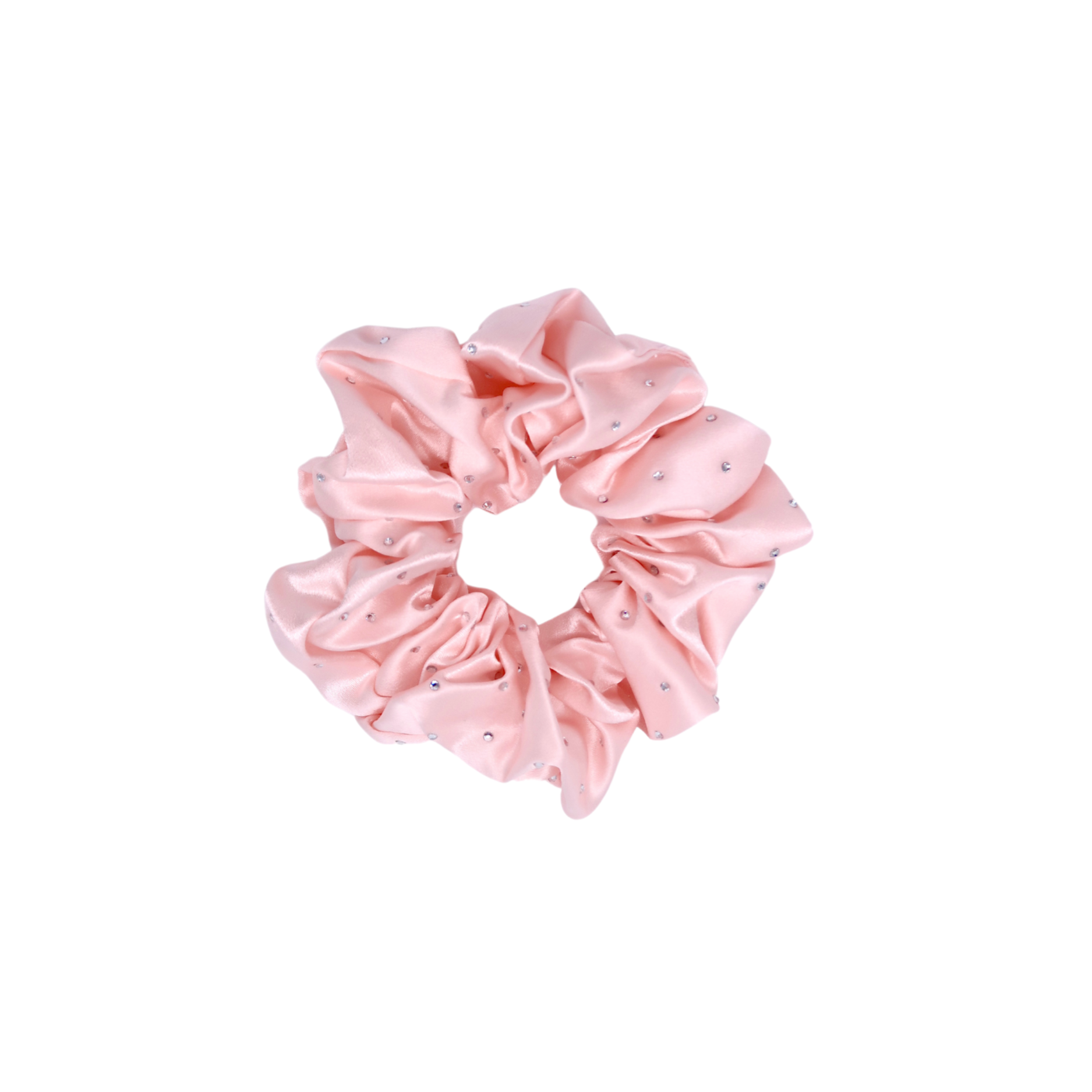 Crystal Silk Scrunchie in Blush
